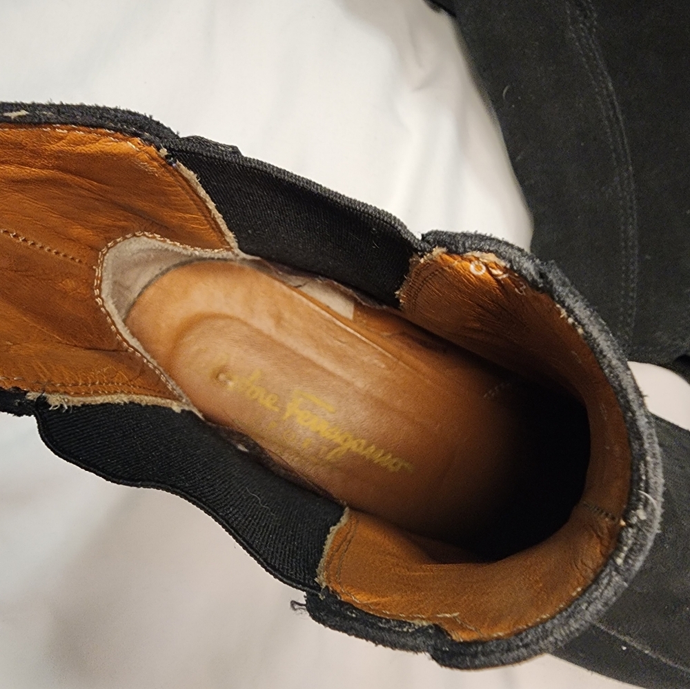 Salvatore Ferragamo Women's Black Suede Boots - Picture 5 of 7